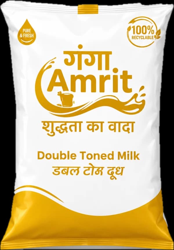 Ganga Amrit Double Toned Milk milk pouch