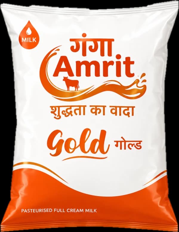 Ganga Amrit Gold - Full Cream milk pouch